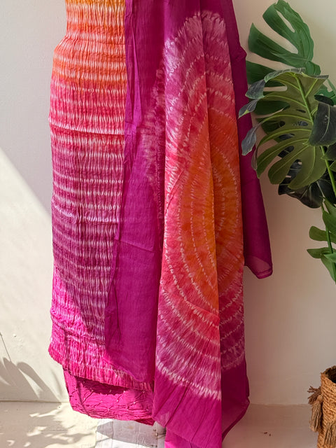 Bhandhej cotton satin salwar material