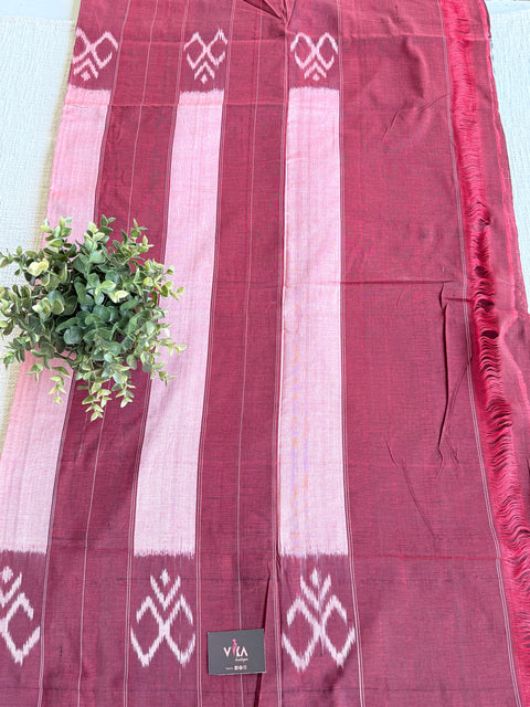 Handloom pure Ikat cotton saree
