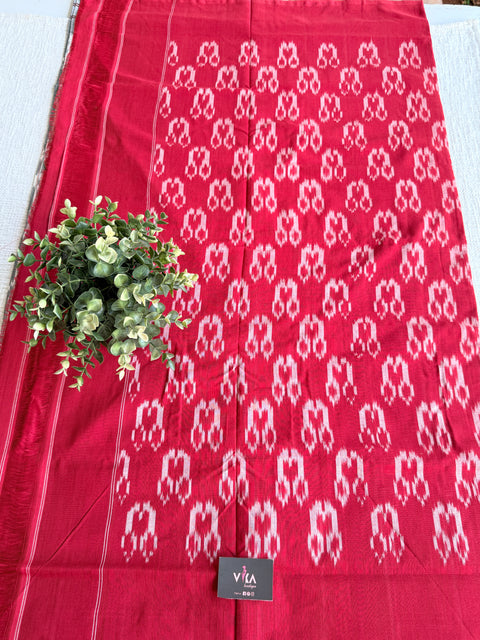 Handloom pure Ikat cotton saree