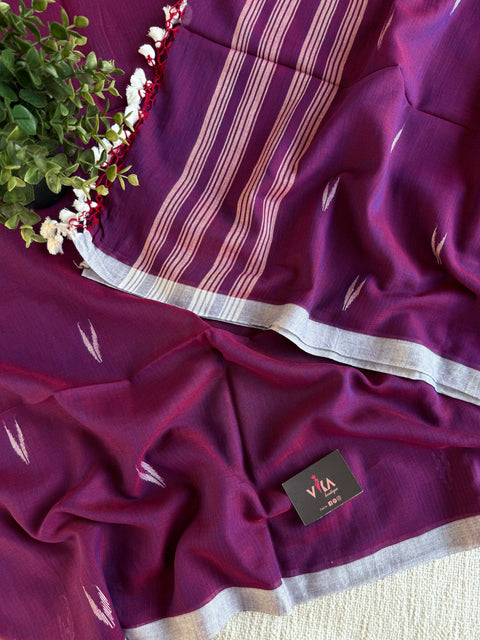 Bhutta weaving mul cotton saree