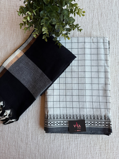 Checked pure cotton suit set