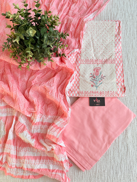 Printed cotton salwar suit material