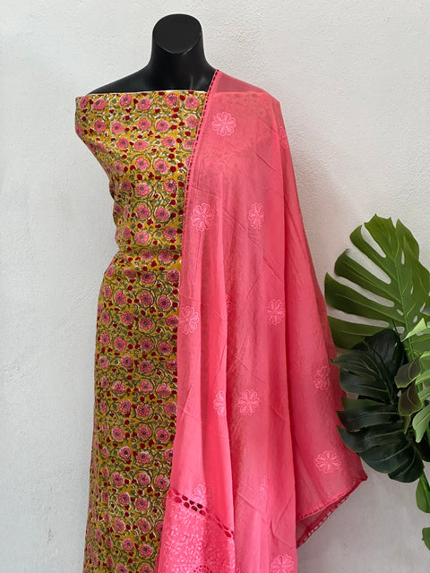 Printed cotton salwar material