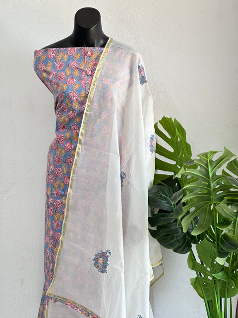 Printed cotton salwar material