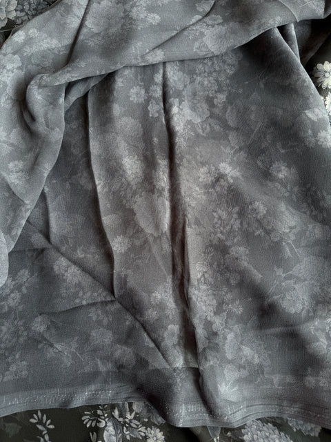 Floral printed georgette saree