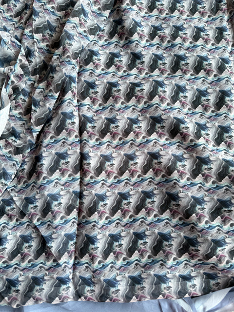 Floral printed georgette saree