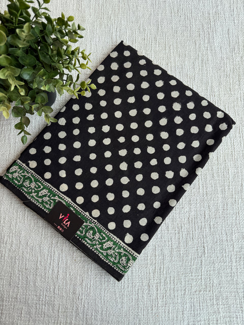 Printed mul cotton saree