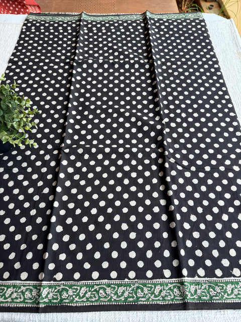 Printed mul cotton saree