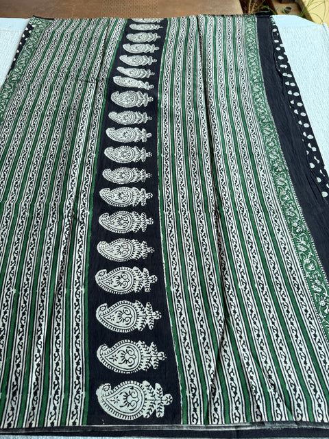 Printed mul cotton saree