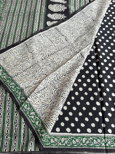 Printed mul cotton saree