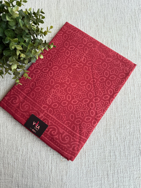 Printed mul cotton saree