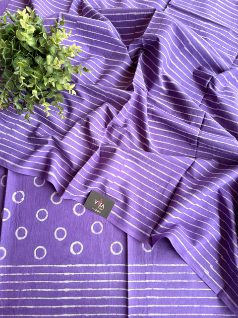 Printed mul cotton saree