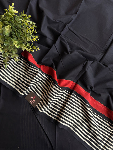 Printed mul cotton saree