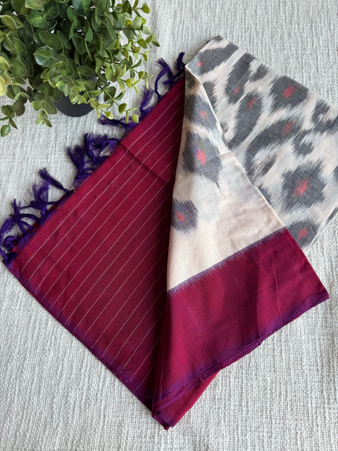 Ikat cotton dupatta