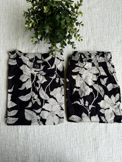 L size printed Cord Night suit