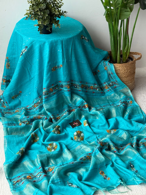 Hand emb banaswara saree