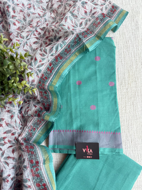Cotton suit set with kota dupatta