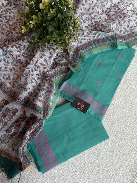 Cotton suit set with kota dupatta