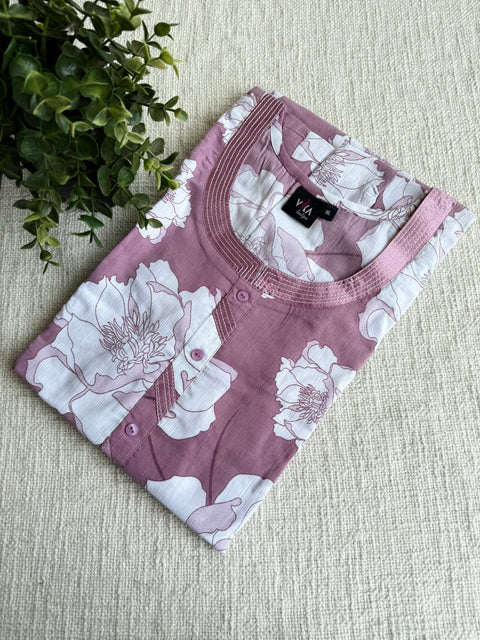 XL size printed viscose cotton nighty