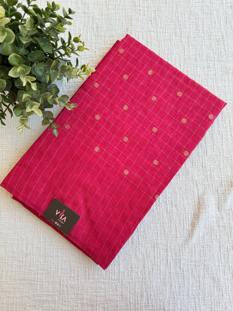 Bhutta Zari checks raw Tussar saree