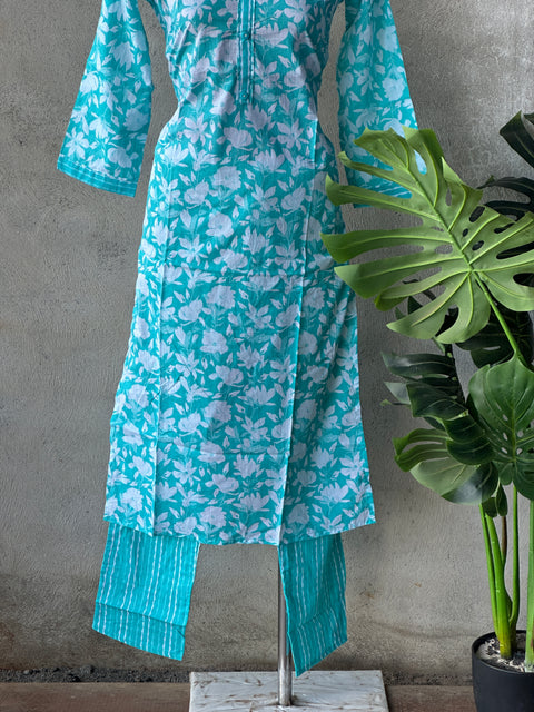 Printed cotton Ready kurti pant set