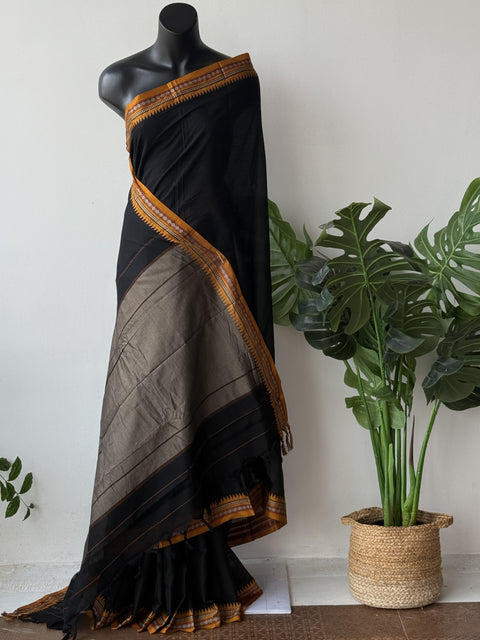 Pure handloom mercerized cotton saree