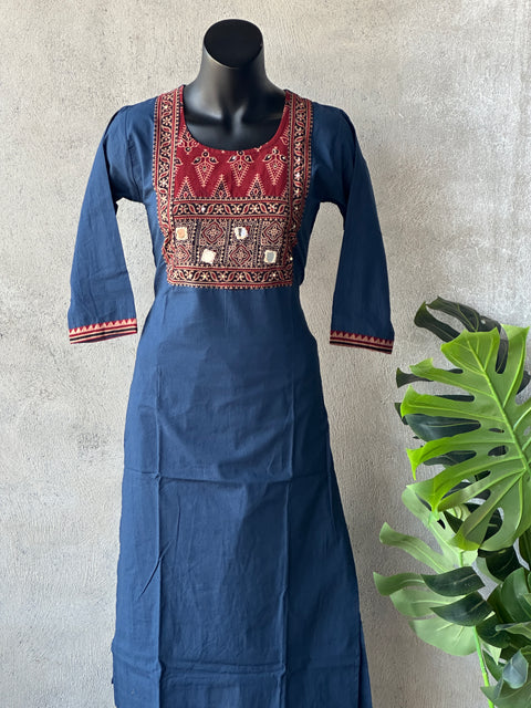 Neck patch cotton Ready kurti pant set