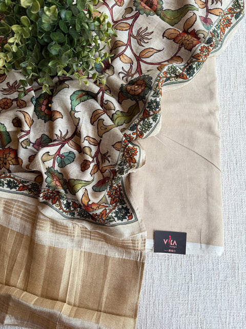 Handloom suit set with dola silk dupatta