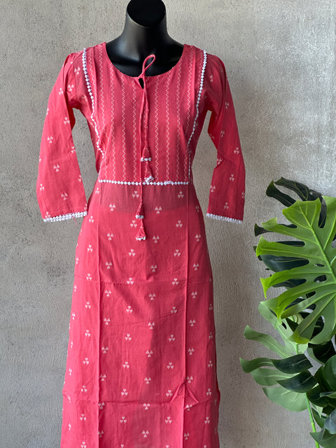 Handloom cotton Ready kurti pant set