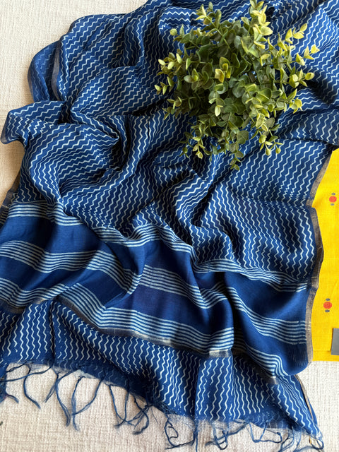 Cotton suit set with chanderi dupatta