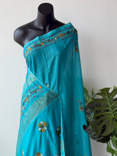 Hand emb banaswara saree