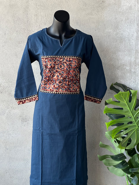 Kalamkari applique cotton Ready kurti pant set