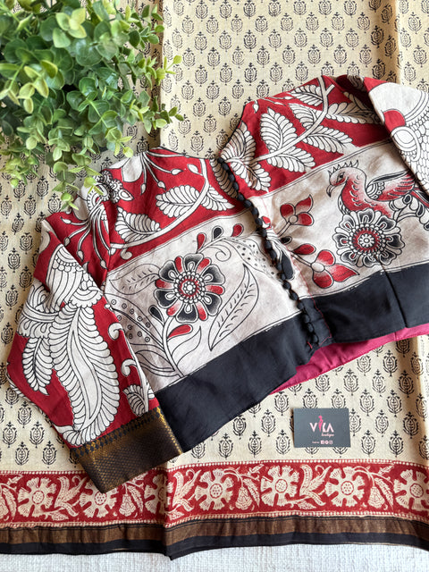 chanderi saree with Ready blouse - size 36