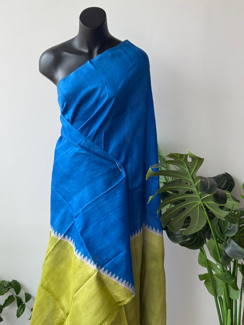 slightly Fadded Bhisnupuri silk saree