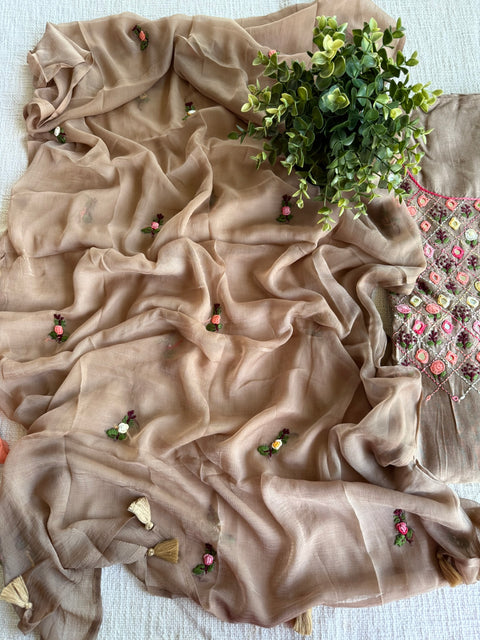 Mirror emb salwar suit material
