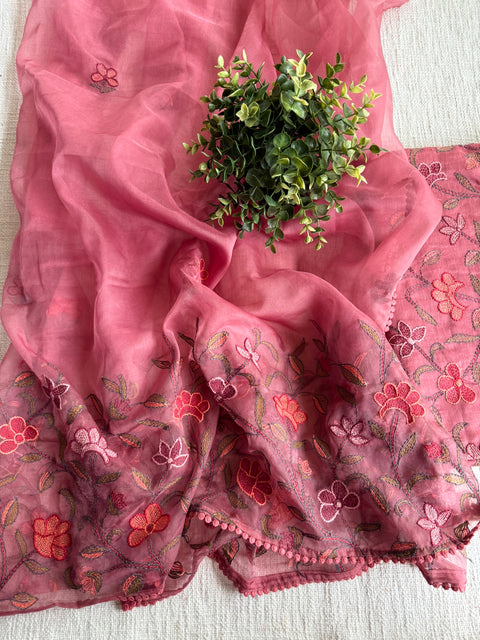 Embroidery Russian silk salwar suit material