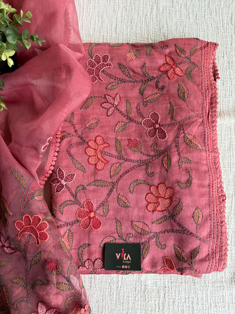 Embroidery Russian silk salwar suit material