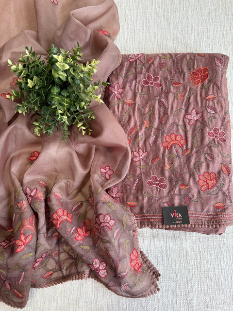 Embroidery Russian silk salwar suit material