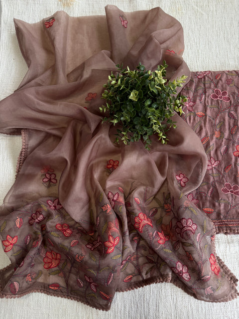 Embroidery Russian silk salwar suit material