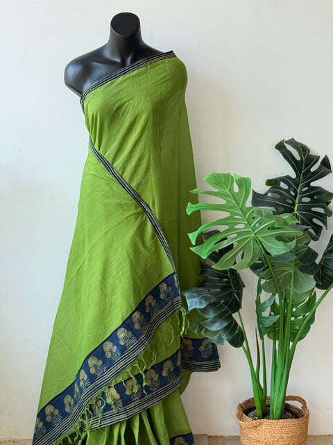 Patch work Mangalgiri Cotton Saree