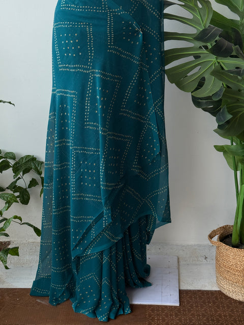 Printed georgette saree