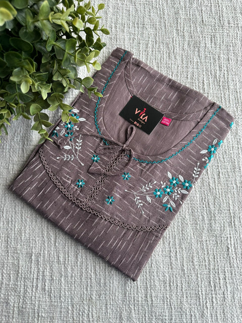 L size printed cotton nighty