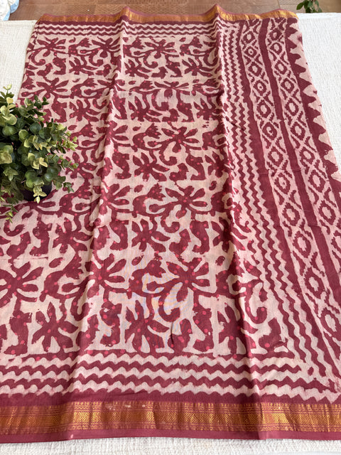 Maheswari border chanderi saree