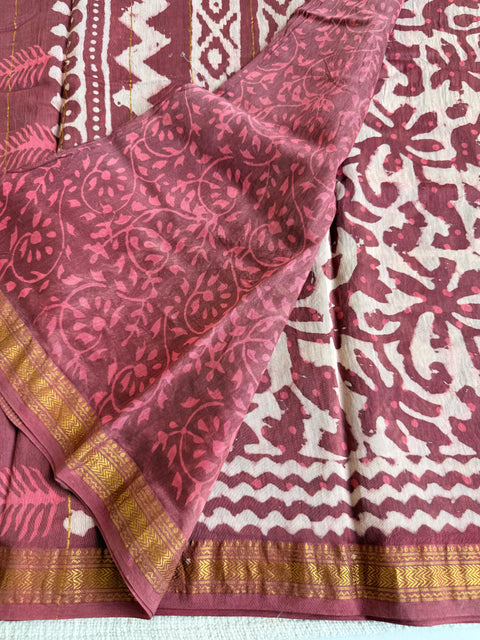 Maheswari border chanderi saree