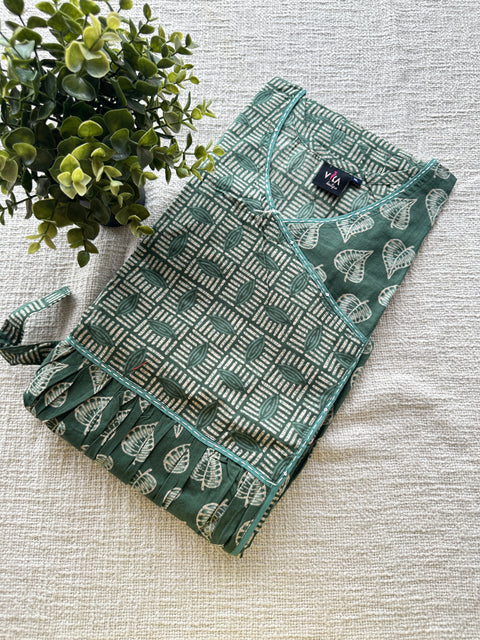 XL size neck work printed cotton Nighty