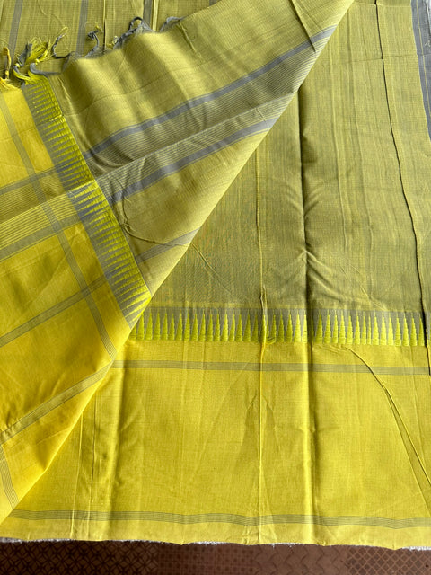 Striped handloom Cotton Saree