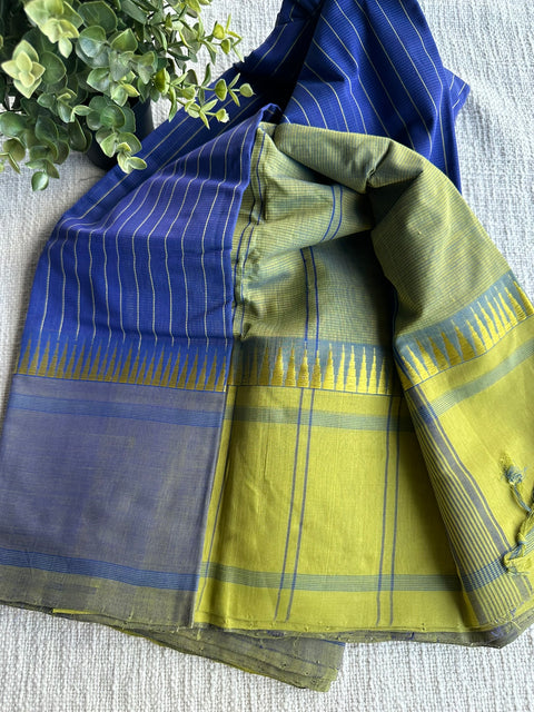 Striped handloom Cotton Saree