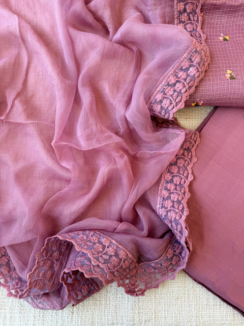 V lace kota cotton salwar suit material