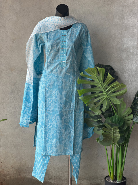 Dailywear printed cotton ready suit set