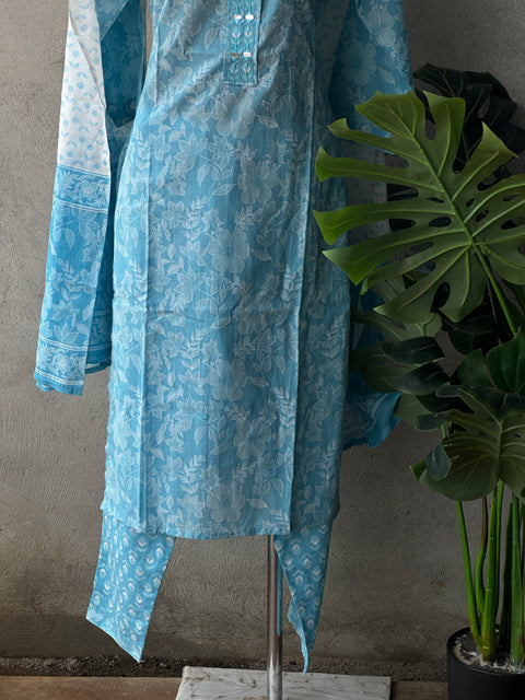 Dailywear printed cotton ready suit set